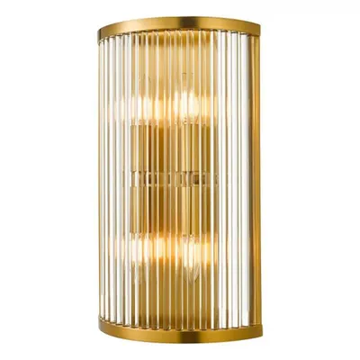 Aplica Eleanor 4 Light Wall Light Natural Brass Glass