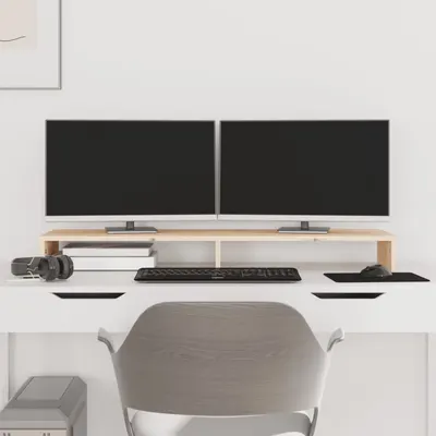 Gossi suport pentru monitor, 100x27x10 cm, lemn masiv de pin