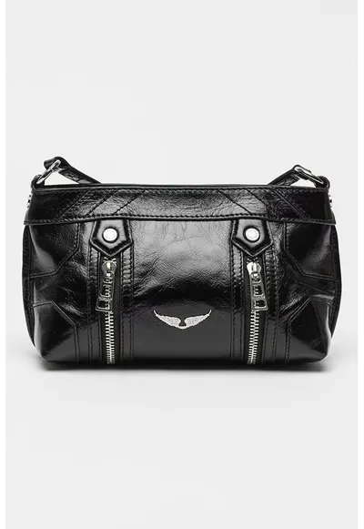 /geanta crossbody de piele Sunny Mood - Negru