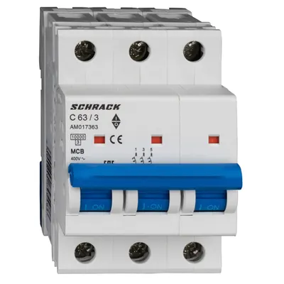 Intreruptor automat AMPARO 10kA, C 63A, 3 poli