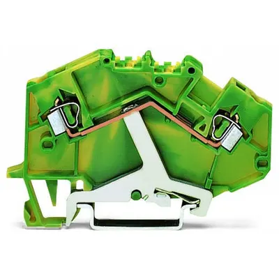 2-conductor ground terminal block; 2.5 mm²; suitable for Ex e II applications; center marking; for DIN-rail 35 x 15 and 35 x 7.5; CAGE CLAMP®; 2,50 mm²; green-yellow