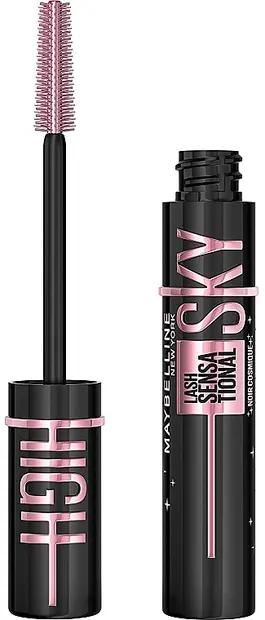Maybelline Lash Sensational Rimel pentru gene voluminoase și lungi Sky High, Cosmic Black, 7.2 ml