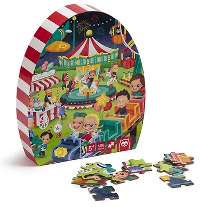 Puzzle pentru copii Eurekakids - Parcul de distractii, 100 piese