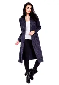 Infinite You Pulover lung damă Esygeus M118 albastru închis - Albastru inchis