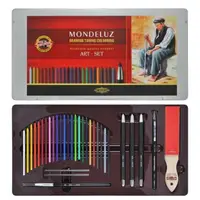 Set arta, 32piese/set, cutie metal, Aquarell Mondeluz Koh-I-Noor