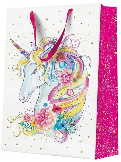 Pungă cadou PAW - Unicorn Flower Head, 30 x 41 x 12