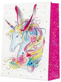 Pungă cadou PAW - Unicorn Flower Head, 30 x 41 x 12