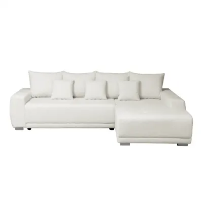 Coltar MARIBO L BUCLE extensibil, cu arcuri si lada depozitare, colt dreapta, crem, 282x205x92 cm