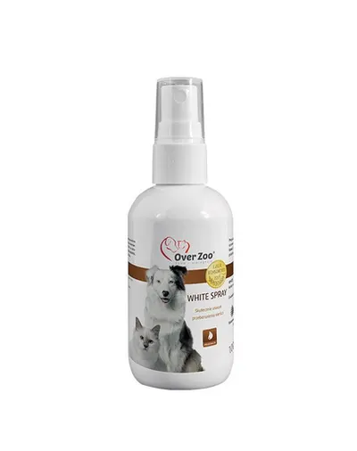 OVER ZOO White Spray pentru îndepărtarea petelor galbene de pe blană 100 ml