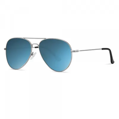 Ochelari De Soare Unisex Techsuit 3025, Protectie UV, Argintii Albastri
