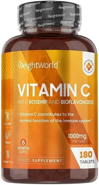 Vitamin C, 1000 mg, 180 tablete, Weight World