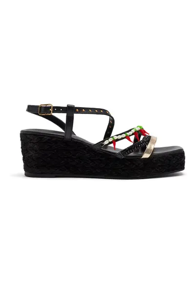 Sandale cu varf patrat Millie Xena - Negru