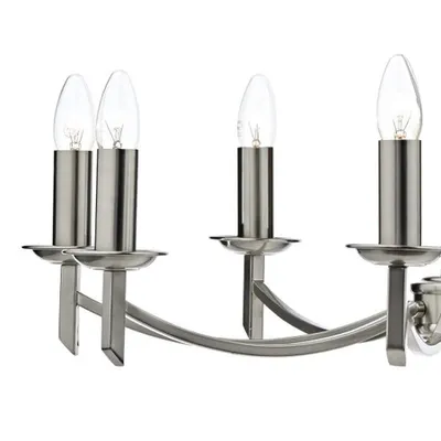 Lampa suspendata Ambassador 8 Light Dual Mount Chandelier Satin Chrome