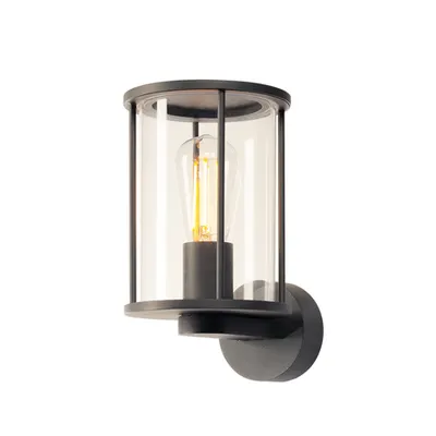 Corp iluminat de perete, aplica, PHOTONIA lumina de perete exterior, A60, IP55, rotund, antracit, sticla transparenta, max. 60W