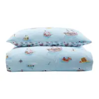 Lenjerie de pat pentru copii albastră din bumbac pentru pătuț 120x150 cm Pirates – Belle & Boo