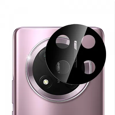Folie de protectie Camera Spate Techsuit pentru Honor X9c / Magic7 Lite, Sticla Securizata, Neagra