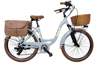 Bicicletă electrică de oraș Dolce Vita by Canellini VENERE damă cu genți și coș