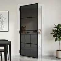 vidaXL Ușă de interior 102,5 x 201,5 cm Sticlă Temperată și Aluminiu