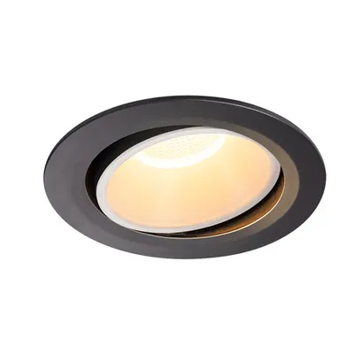 Spot incastrat, NUMINOS MOVE XL Ceiling lights, black Indoor LED recessed ceiling light black/white 3000K 40° rotating and pivoting