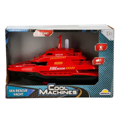 Vehicul de interventie pe mare cu lumini si sunete, Cool Machines, Rosu
