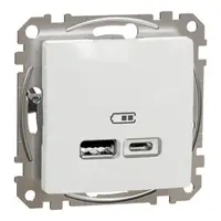 Sedna Design, Priza incarcare USB A+C, 2.4A, alb
