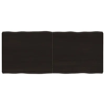 vidaXL Blat masă, 140x60x6 cm, gri, lemn stejar tratat contur organic