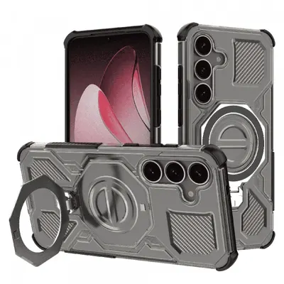 Husa pentru Samsung Galaxy S25 S931, Techsuit, Carbon Shield Pro, Fumurie