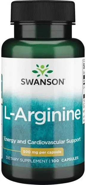 L-Arginine, 500 mg, 100 capsule, Swanson