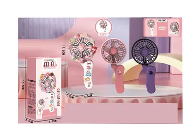 Mini ventilator portabil de birou cu acumulator USB, Pliere 180 grade, Diverse culori 6511110055698 (copie) Engros