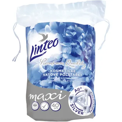 Linteo Premium Maxi dischete demachiante Silver 40 buc
