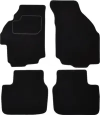 Covor podea MAMMOOTH Velours, 4 buc., fata spate, set, culoare neagra, potrivit SUZUKI LIANA 07.01-, Saloon