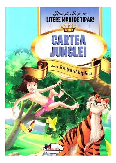 Cartea Junglei - Știu să citesc cu litere mari de tipar - Paperback brosat - Rudyard Kipling