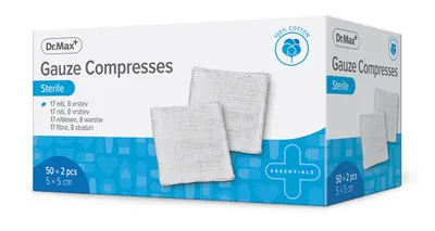 Dr. Max Comprese sterile 5cm x 5cm, 2 bucati