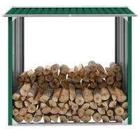 Gossi sopron depozitare lemne, verde, 172x91x154 cm, otel galvanizat