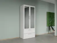 Dulap dormitor Alb 2U cu oglinda - Acapulco