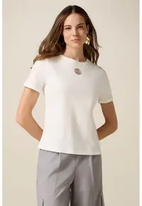 Tricou regular-fit din bumbac - Alb