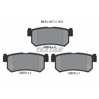Set placute frana, frana disc TEXTAR 2367301