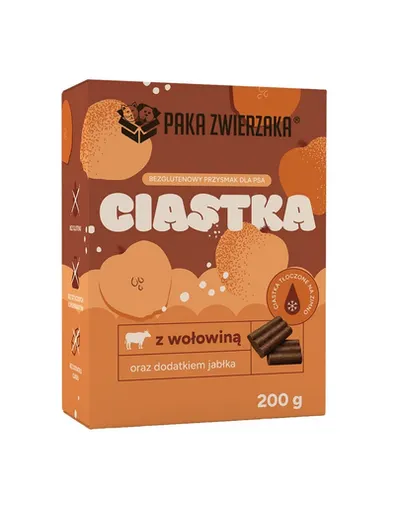 PAKA ZWIERZAKA Biscuit cu carne de vită și măr 200g gustări pentru câini