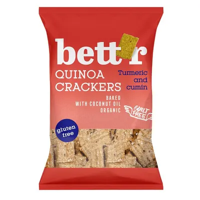 Crackers cu quinoa si turmeric bio 100g Bettr