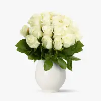 Buchet de 21 trandafiri albi