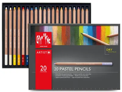 Creioane pastel colorate Caran d'Ache – 20 de culori