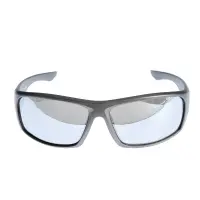 Ochelari de soare argintii cu lentile bleu