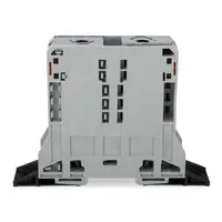 2-conductor through terminal block; 95 mm²; lateral marker slots; with fixing flanges; POWER CAGE CLAMP; 95,00 mm²; gray