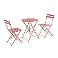 Set de dining pentru grădină teracotă din oțel pentru 2 persoane Austin – Bizzotto