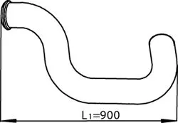 Racord evacuare (lungime:950mm) potrivit VOLVO EURO 5 potrivit VOLVO FH D13A440-D13B440 09.05