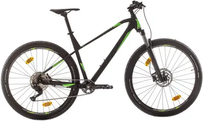 Bicicletă de munte cu viteze SPRINT - Apolon, 27.5'', 440 mm, negru/verde