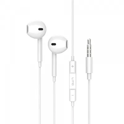 Handsfree 3.5mm Lito LF01A, Alb