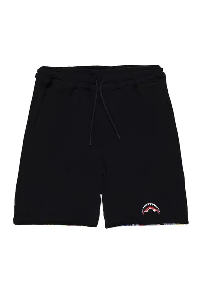 Pantaloi scurti reversibili cu banda elastica in talie - Multicolor