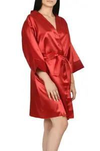 Halat BRIDE, personalizat cu pietricele, rosu (Marime halat: XL)