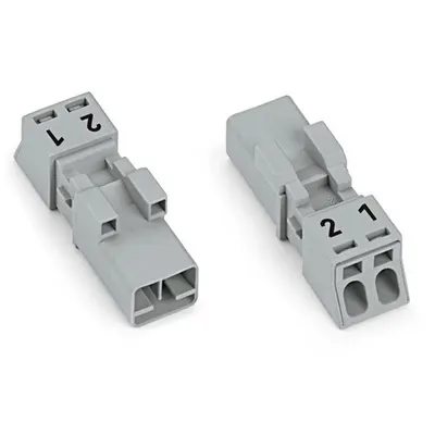 Plug; 2-pole; 1,50 mm²; gray